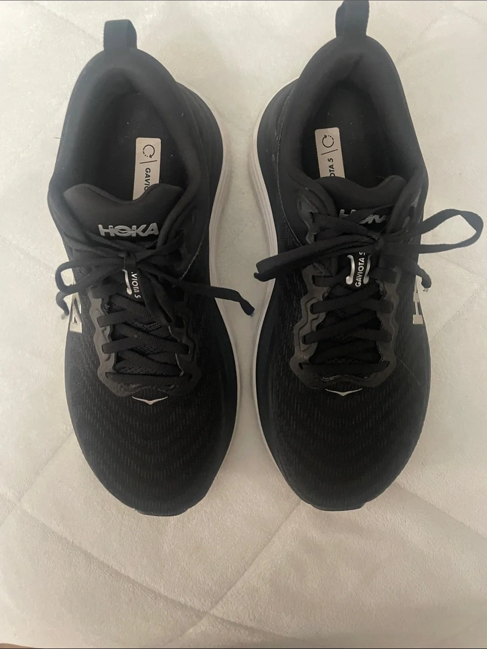 Hoka Gaviota 5 Black with White Logo